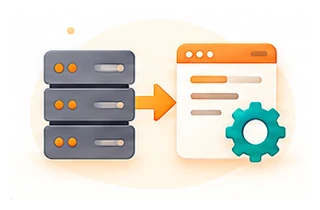 Legacy servers migrating to a modern app window